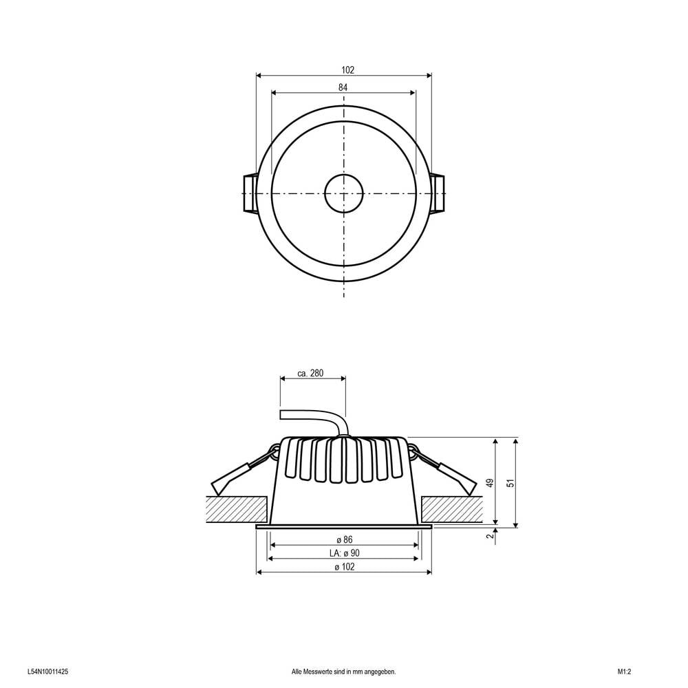 EVN C54N10011425 C54N10011425 LED-inbouwlamp LED 10 W Wit