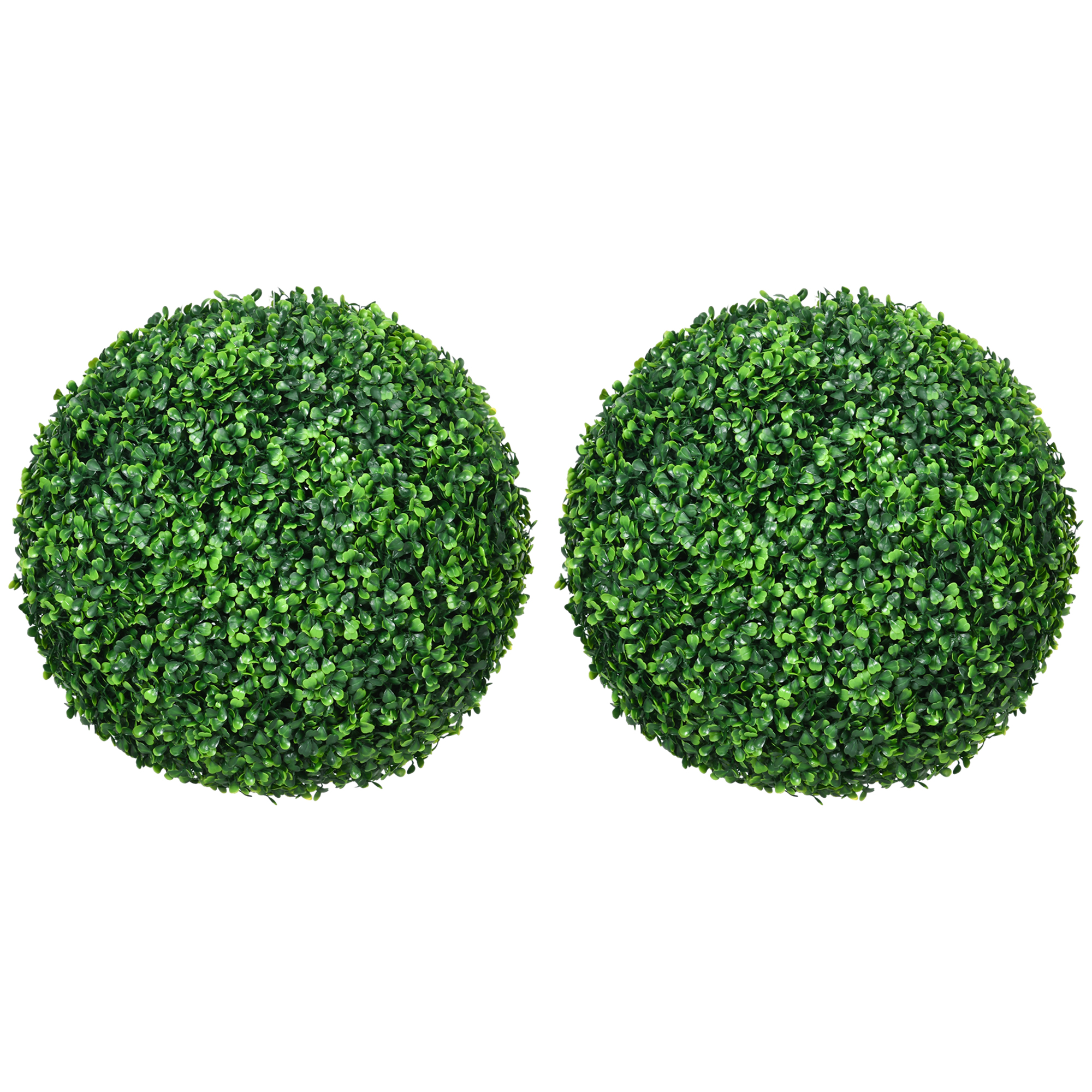 HOMCOM set van 2 buxusbomen, realistische kunstplanten, onderhoudsvrij, perfecte decoratie, 40 x 40 x 40 cm, groen | Aosom.nl