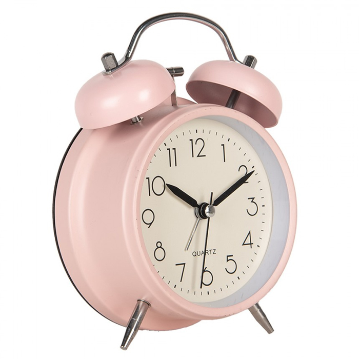 Clayre&Eef Retro wekker roze