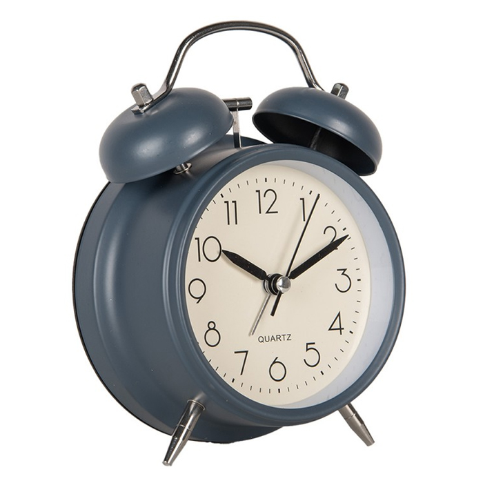 Clayre&Eef Retro wekker blauw