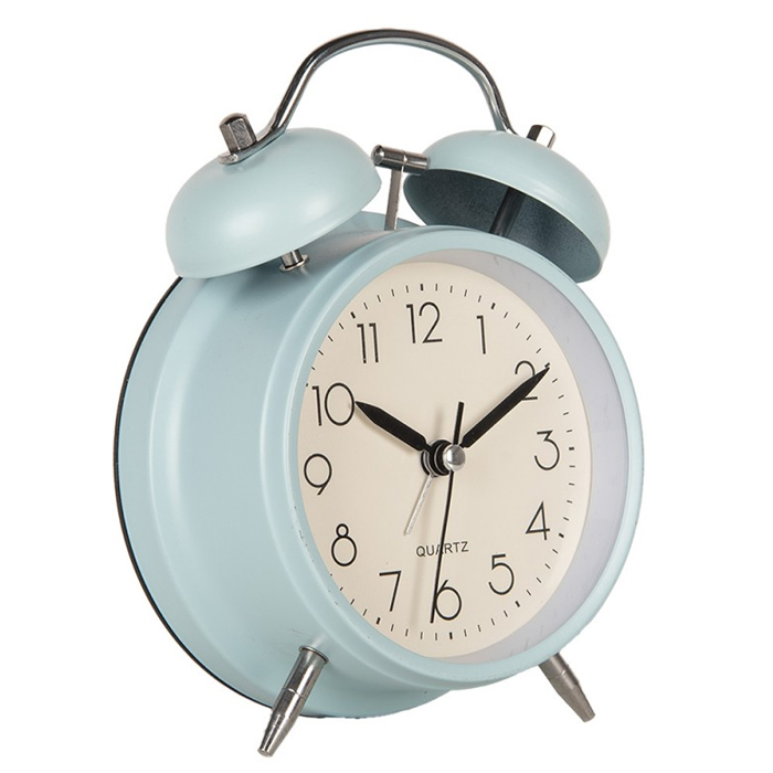 Clayre&Eef Retro wekker lichtblauw