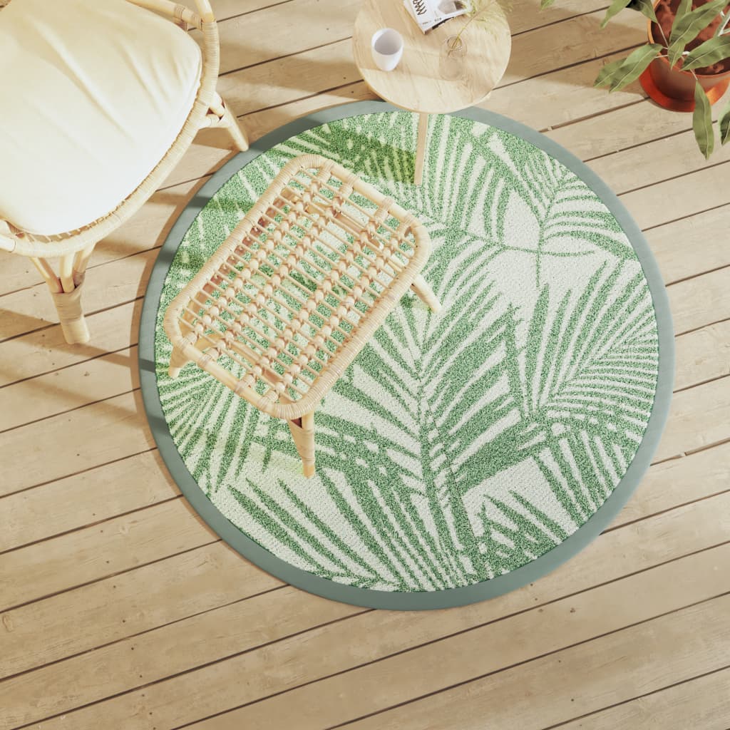 VidaXL Buitenkleed ARAKIL Ø120 cm polypropeen groen