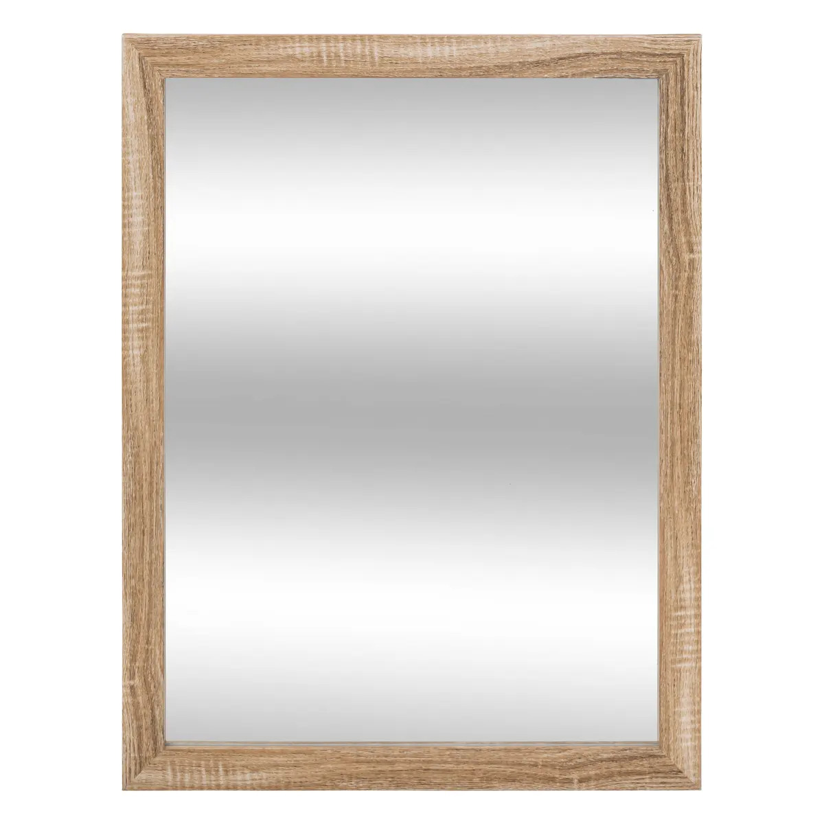 5five Spiegel/wandspiegel - rechthoek - x cm - houtlook kunststof/glas - naturel -