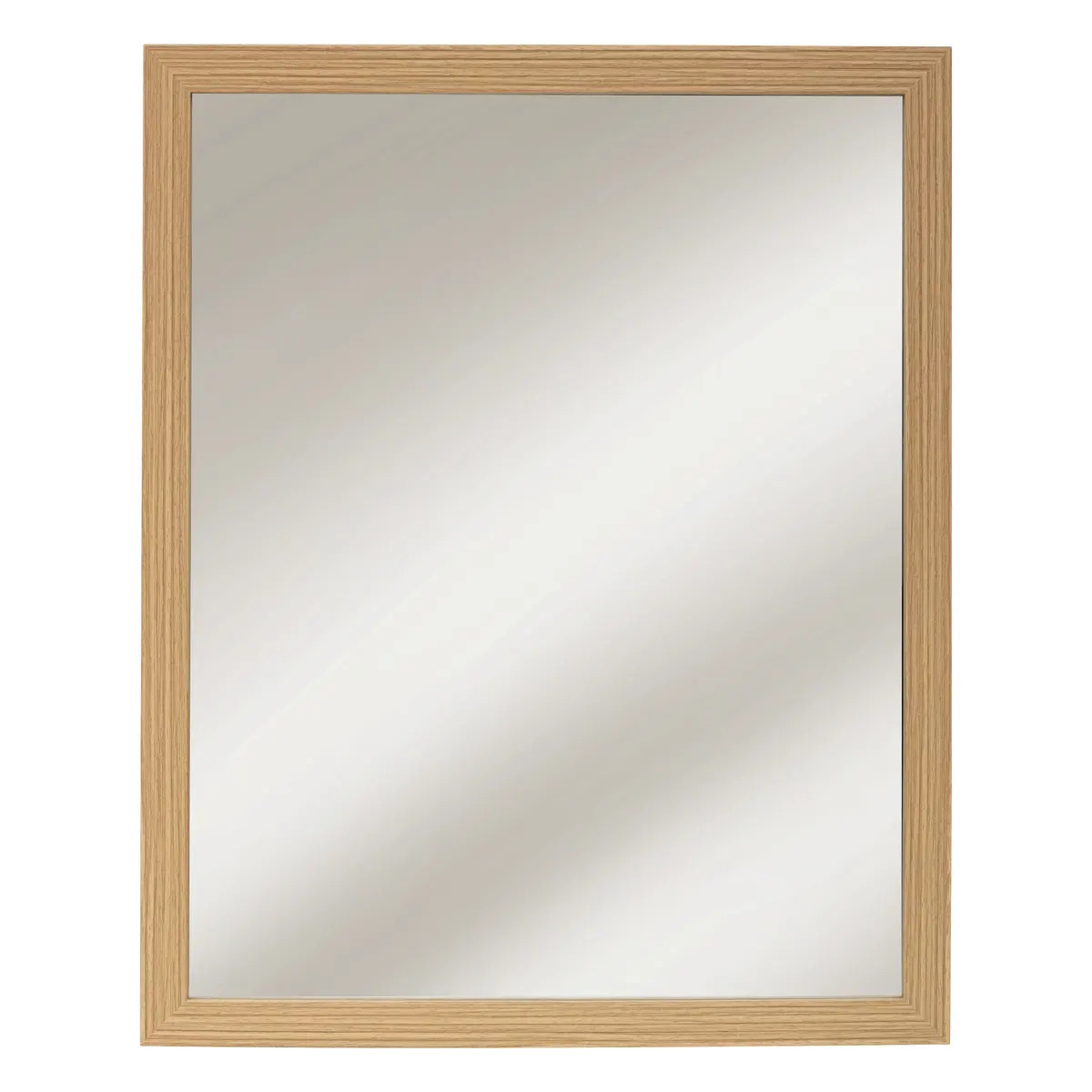 5five Spiegel/wandspiegel - x 54 cm - mdf/bamboe/glas - naturel ornament rand -