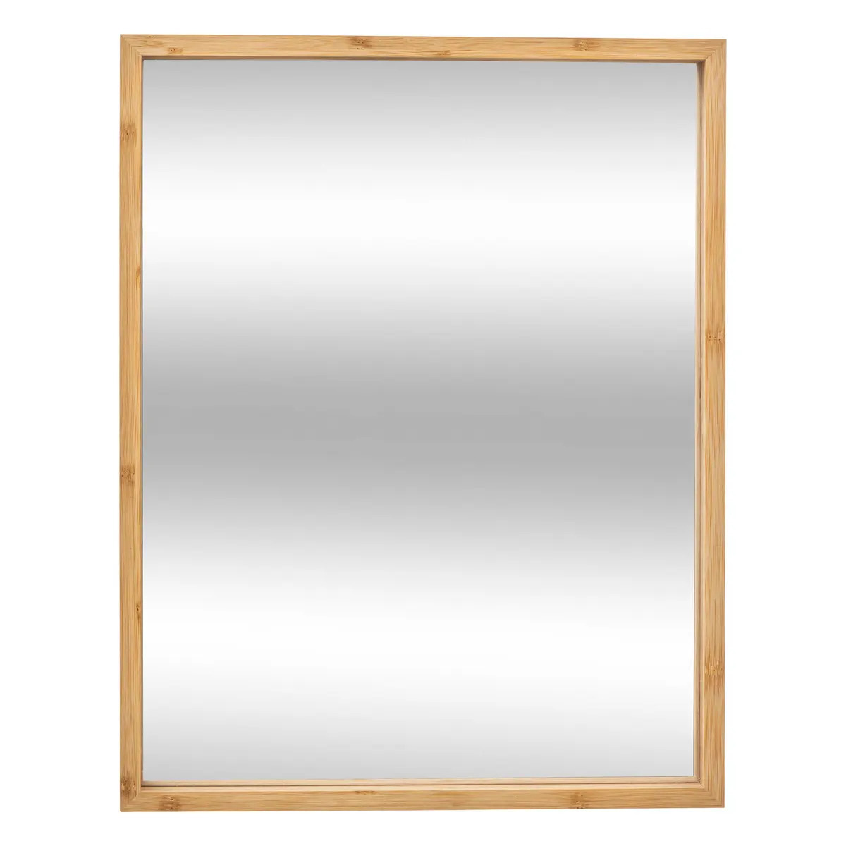 5five Spiegel/wandspiegel - x cm - mdf/bamboe/glas - naturel ornament rand -