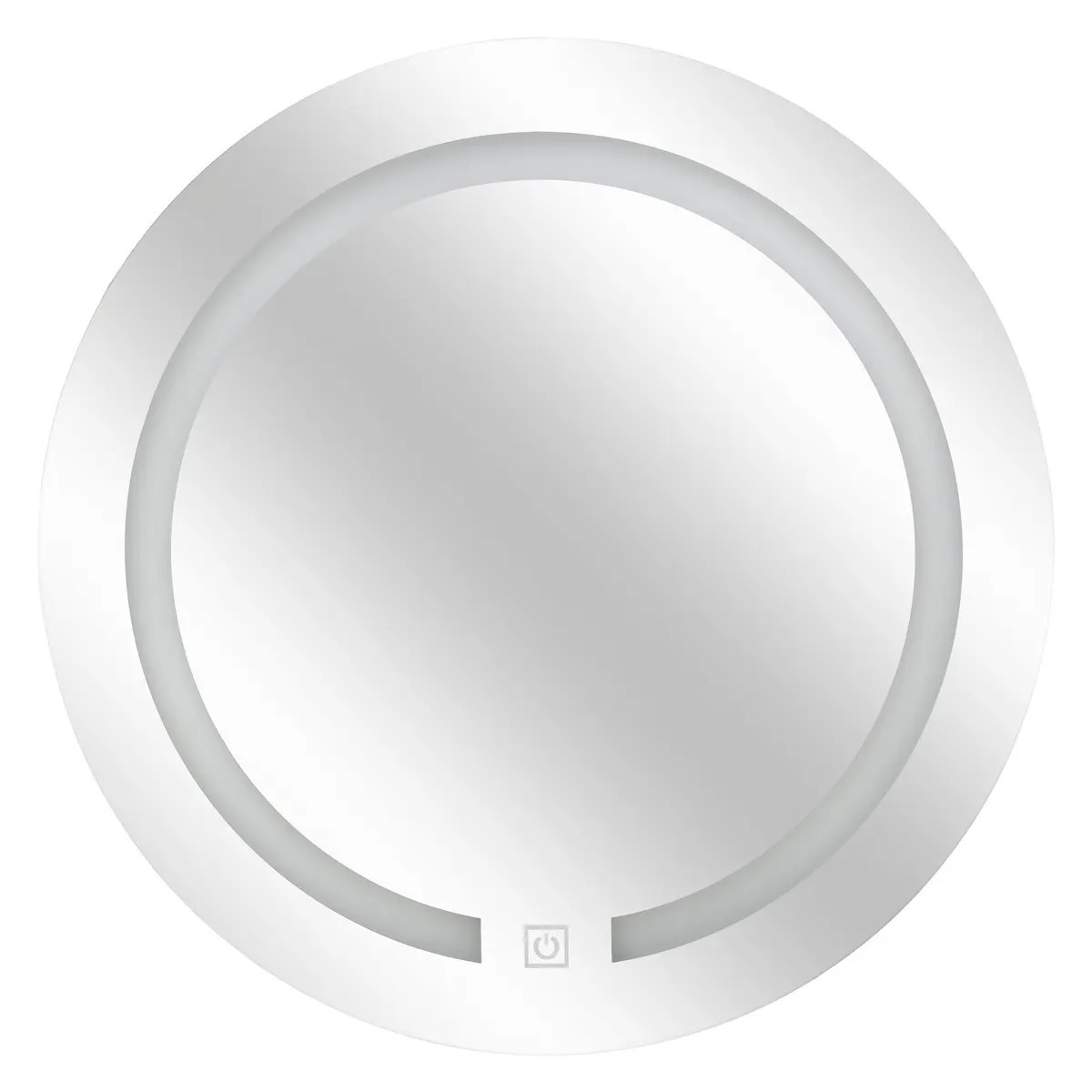 5five Badkamer wandspiegel LED - Op batterijen - zilver - Dia 45 cm - rechthoek -