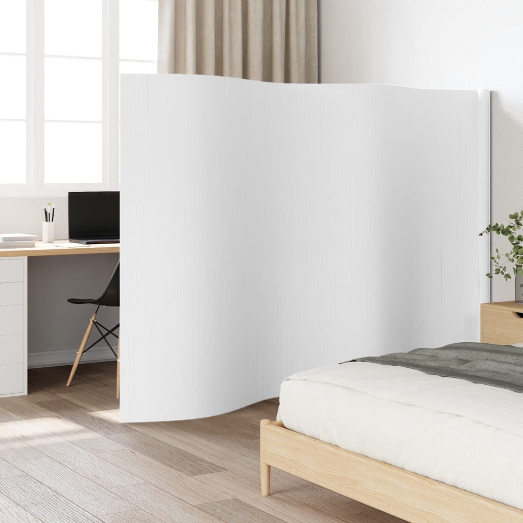 VidaXL Kamerscherm 165x400 cm bamboe wit