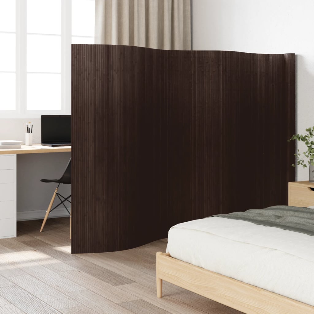 VidaXL Kamerscherm 165x600 cm bamboe donkerbruin