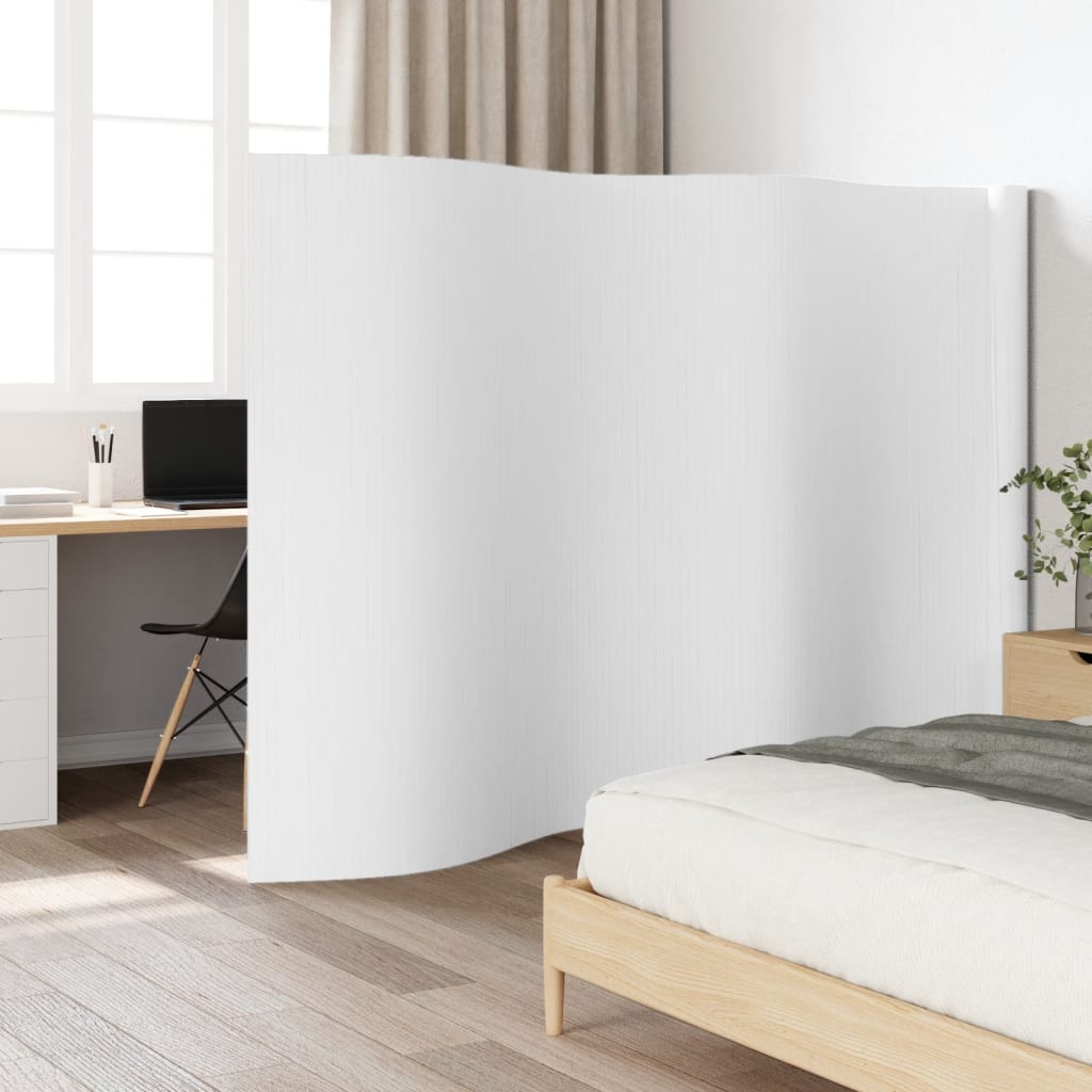 VidaXL Kamerscherm 165x600 cm bamboe wit