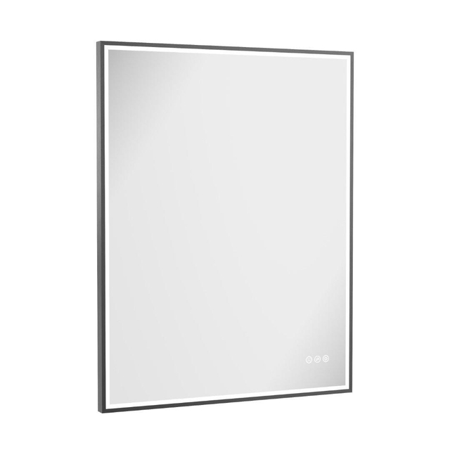 Crosswater MPRO spiegel met verlichting - 90x70cm - LED - verticaal/horizontaal - geborsteld slate (gunmetal) MP7090T