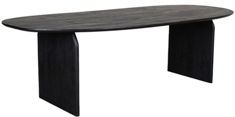 Eetkamertafel Cooper - Zwart - Mangohout - 210x110 cm