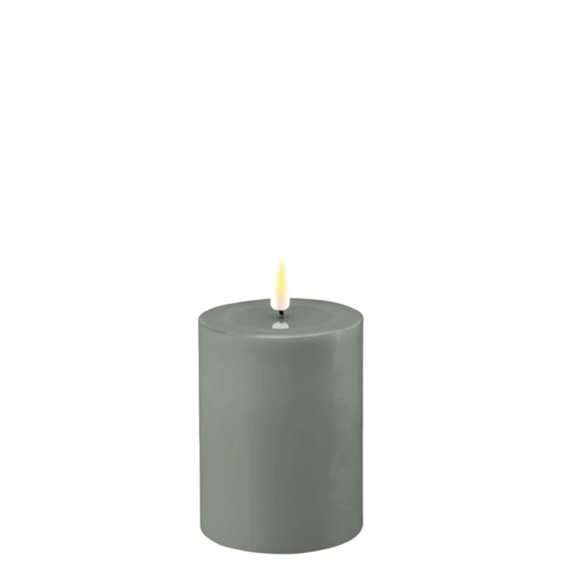 Deluxe Homeart  led kaars - groen - 7.5 x 10 cm