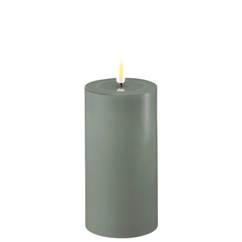 Deluxe Homeart  led kaars - groen - 7.5 x 15 cm