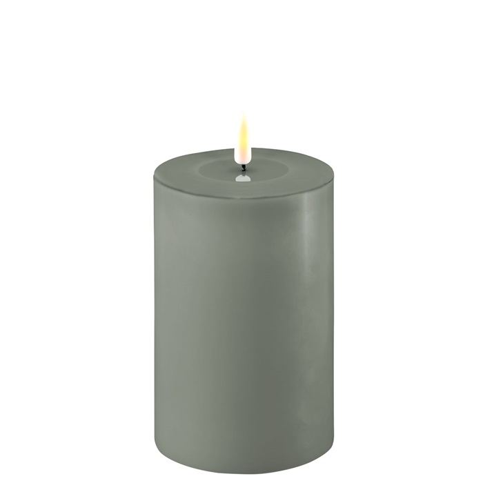 Deluxe Homeart  led kaars - groen - 10 x 15 cm