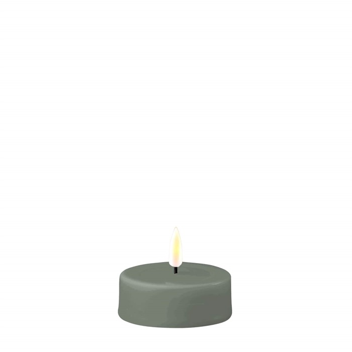 Deluxe Homeart  waxinelicht jumbo -set van 2 - groen - 6.1 x 2.5 cm