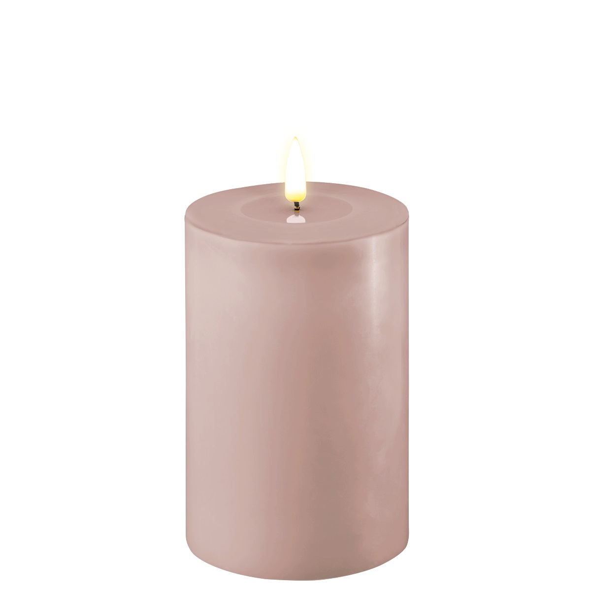 Deluxe Homeart  led kaars - poederroze - 10 x 15 cm