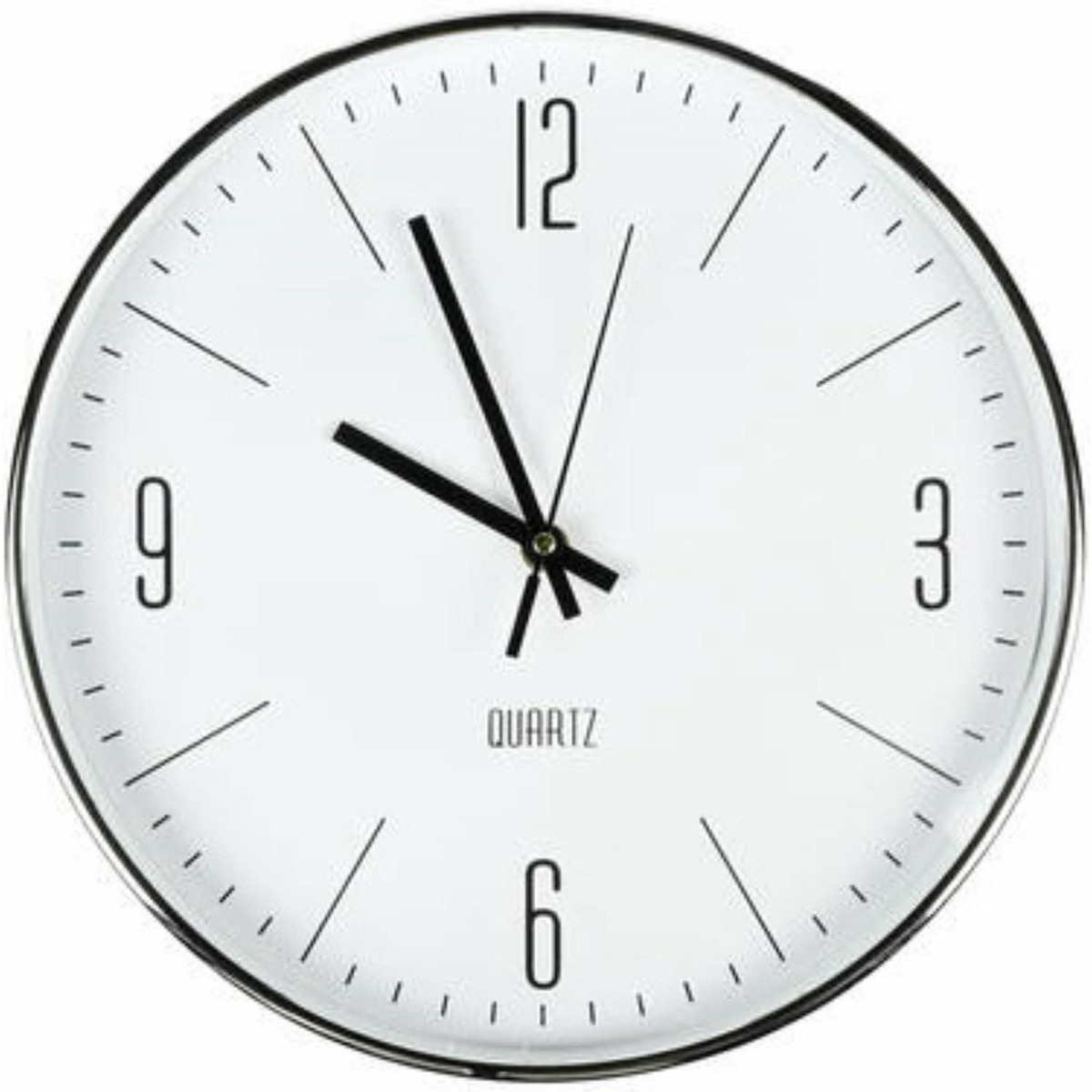 Benson Wandklok - zilverkleurig - D30 cm - minimalistisch design -