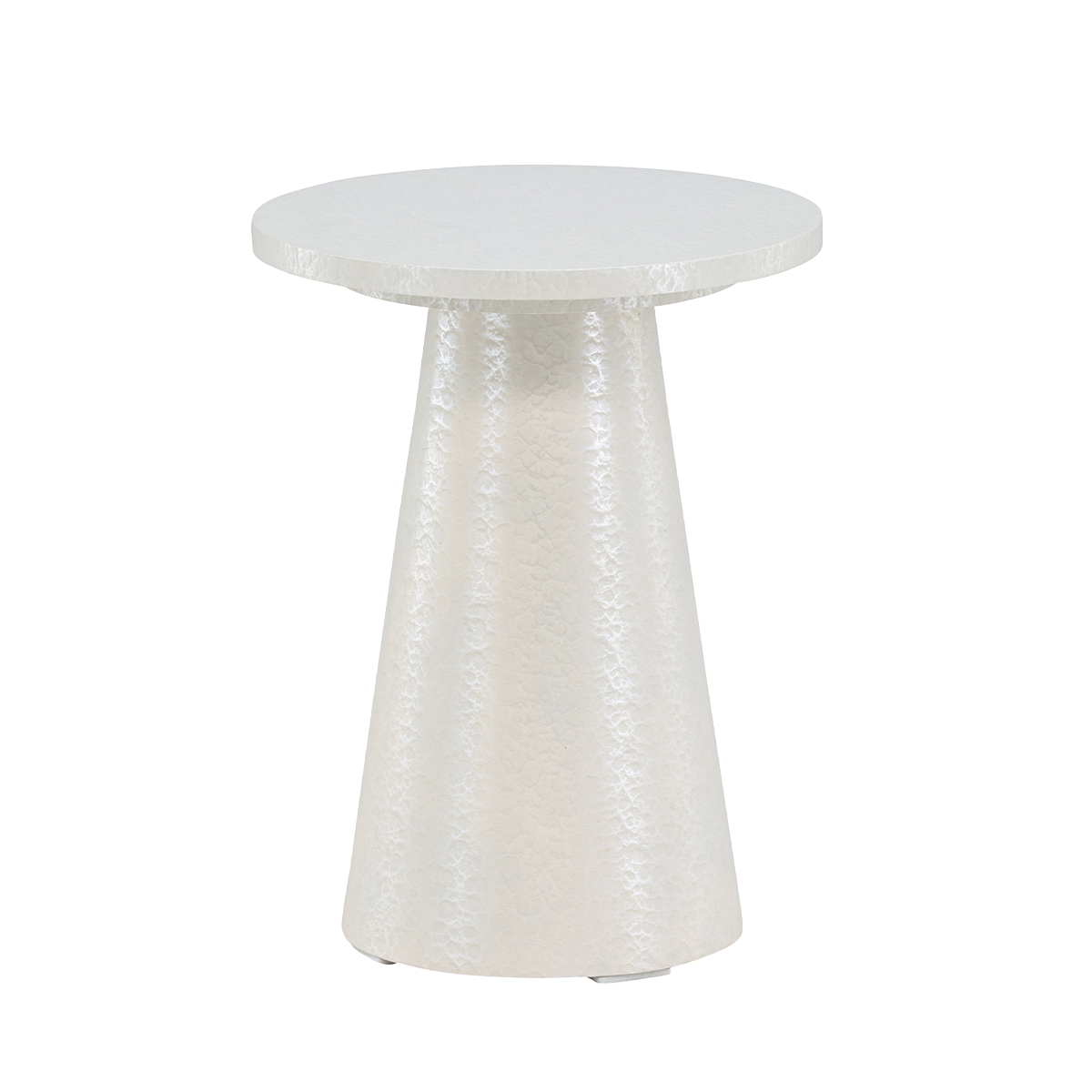 Nest living Lexi houten bijzettafel glanzend wit - Ø 35 cm