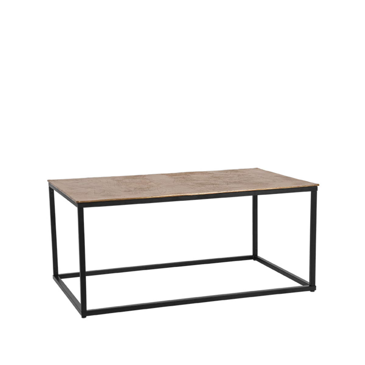 Het Steigerhouthuis D-MAXX Salontafel Pride - Antiek goud - Metaal - 100 cm
