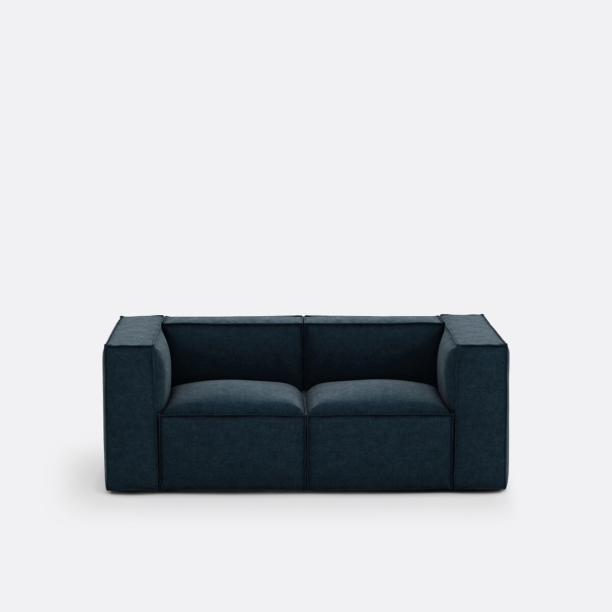 LA REDOUTE INTERIEURS Modulaire 2-zitsbank Seven in getextureerd fluweel