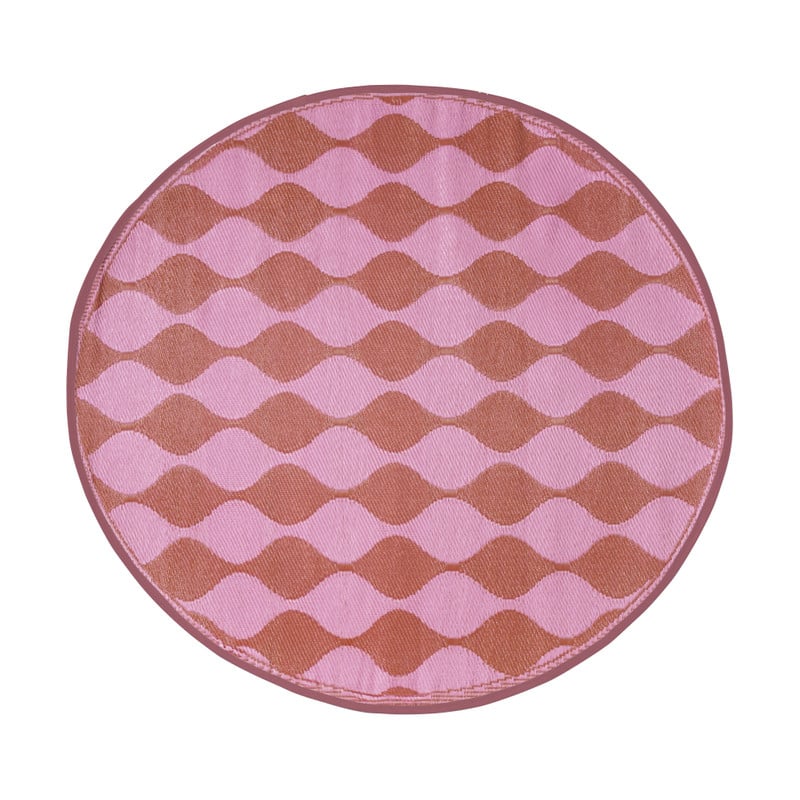 Xenos Buitenkleed flow - rood/roze - ø150 cm