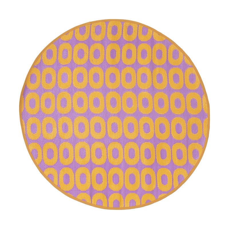 Xenos Buitenkleed rondo - paars/oranje - ø150 cm