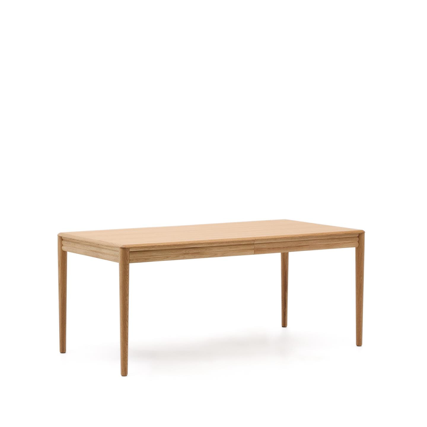 Kave Home Uitschuifbare Eettafel Lenon Eikenhout, 160-200 x 90cm - Naturel