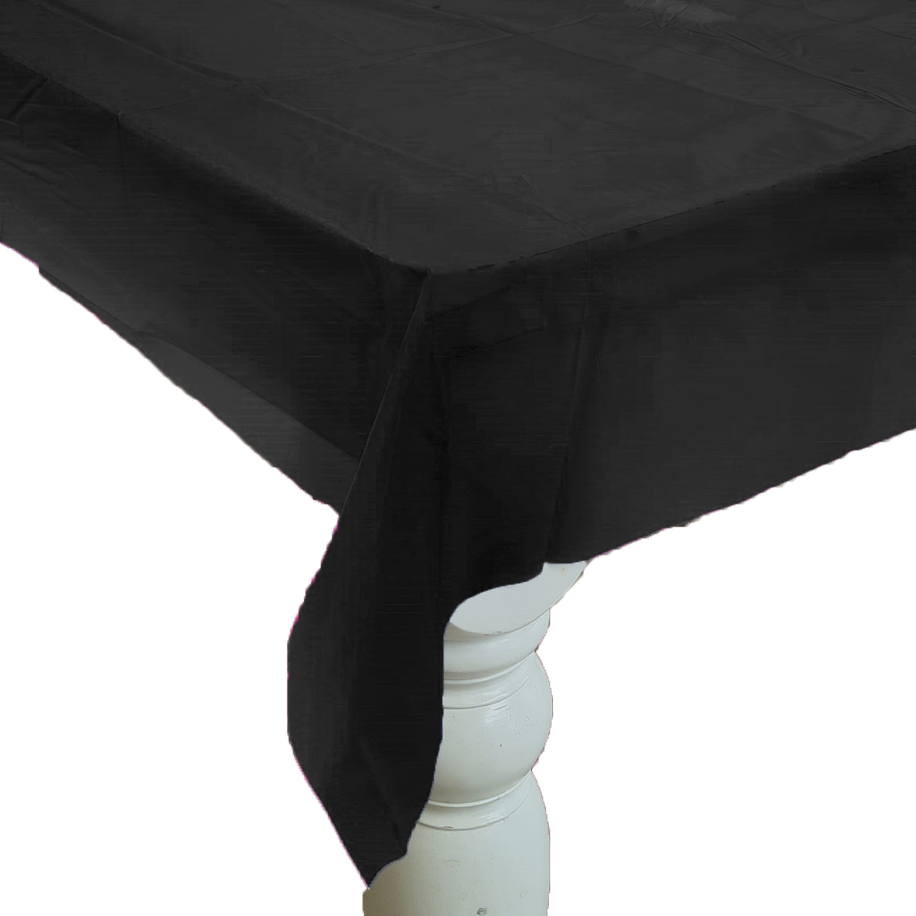 Givi Italia Feest tafelkleed van pvc - zwart - 240 x cm - tafel versiering -