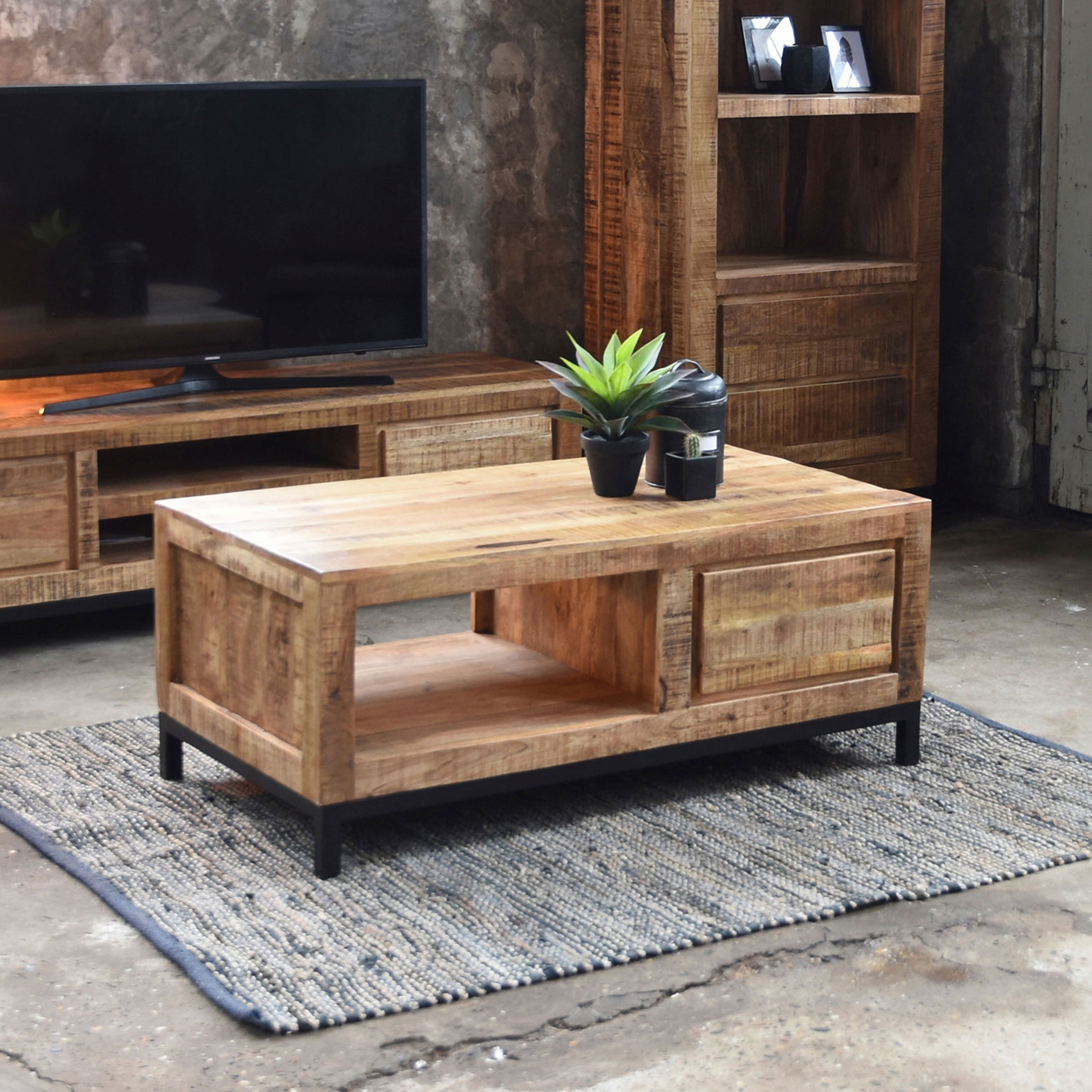 LABEL51 Salontafel Ghent 110 x 60cm, Mangohout - Rough