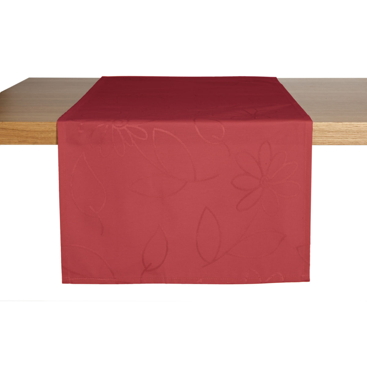 ERWIN M. Tafelloper Floralie; 40x130 cm (BxL); burgundy; rechthoekig