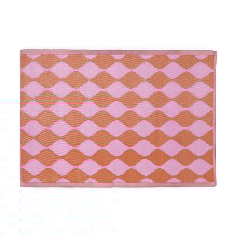 Xenos Buitenkleed flow - rood/roze - 120x180 cm