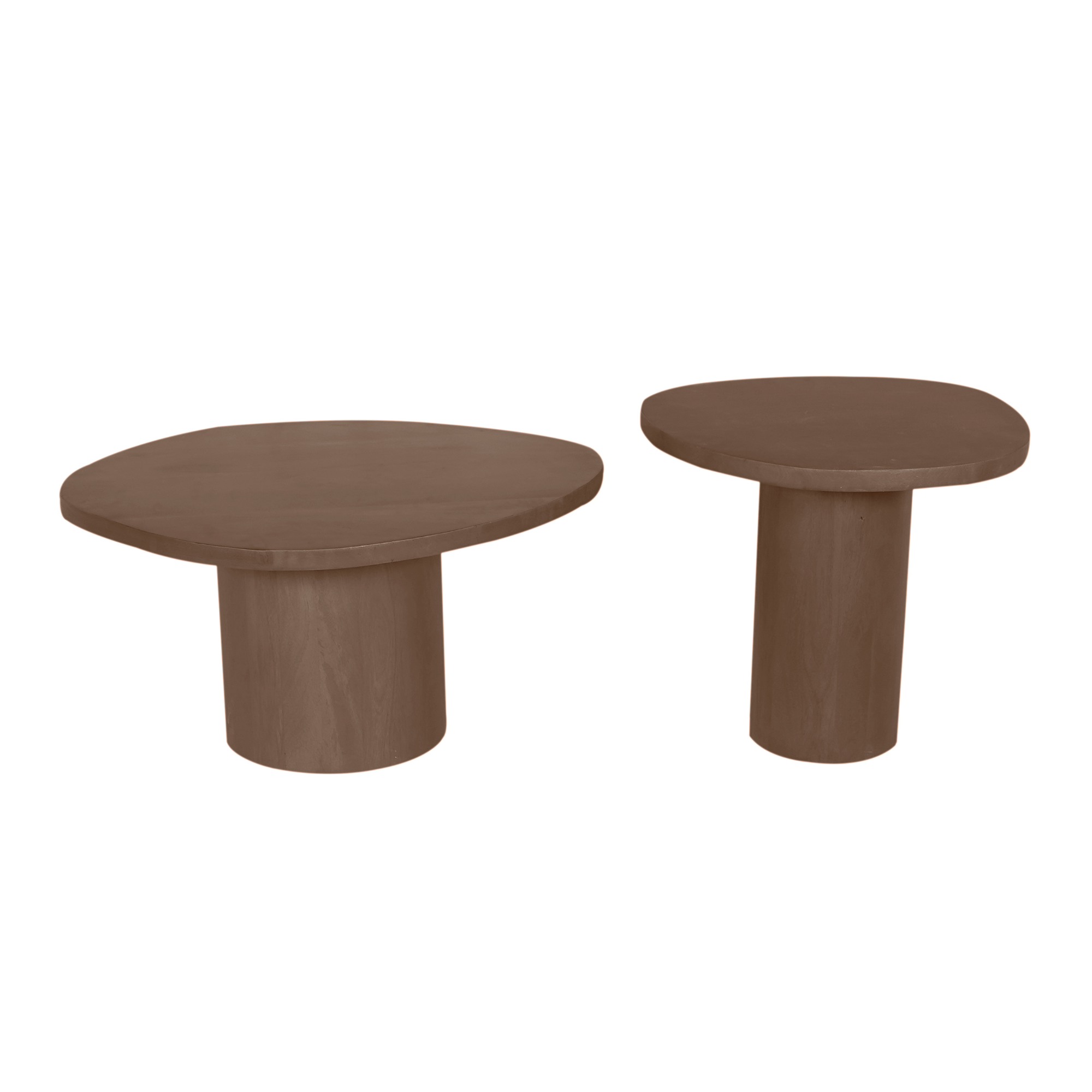 Het Steigerhouthuis Salontafel Mirre Set| Walnoot