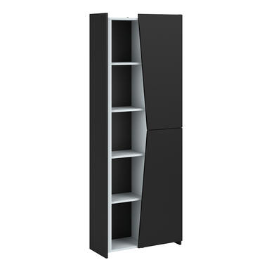 Leen Bakker Kast Levi - zwart - 181x67x28 cm