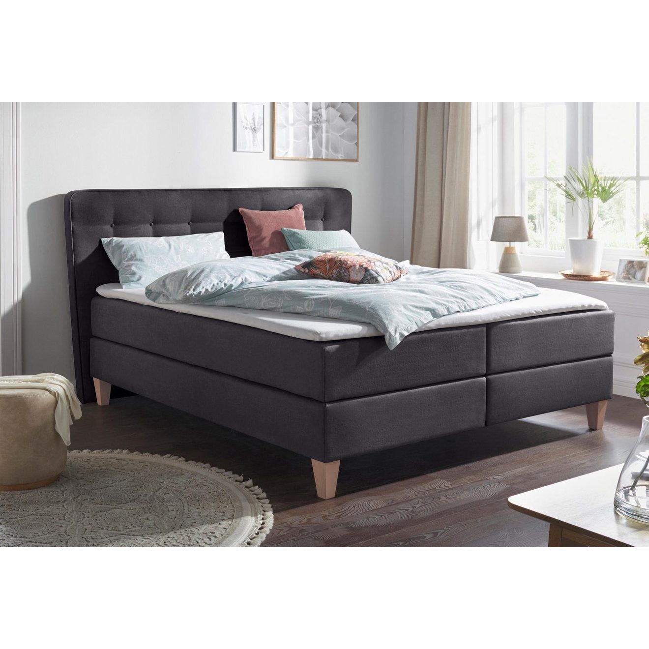 Home affaire Boxspring Ascola incl. topmatras, 5 breedten, 3 uitvoeringen, 2 hardheden
