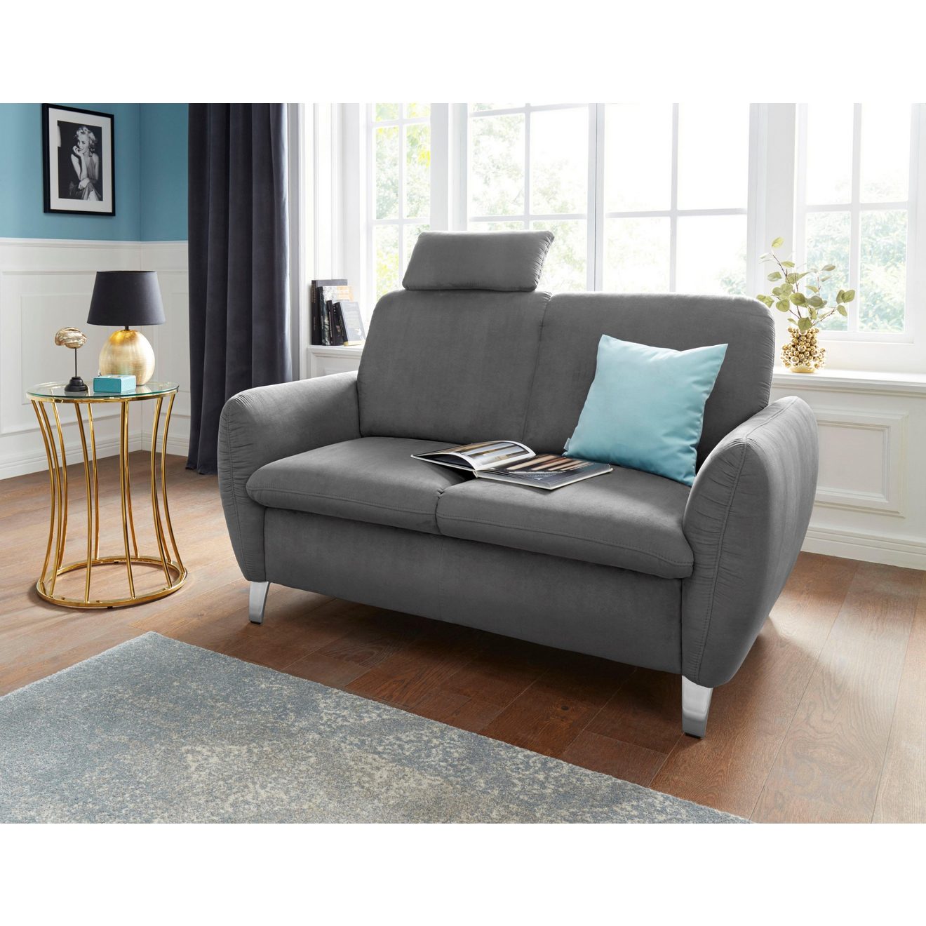 Sit&more 2-zitsbank Daytona met binnenvering en een hoofdsteun