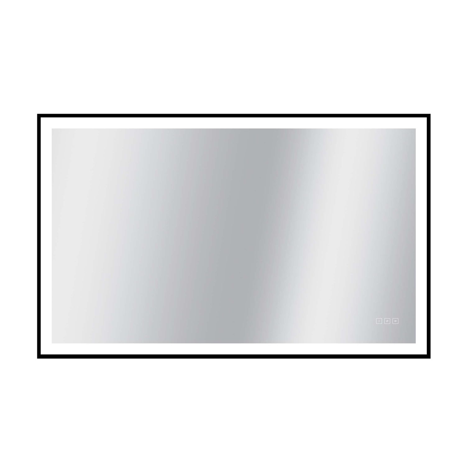 Praxis Swann Spiegel Met Led Zwart 75x120cm