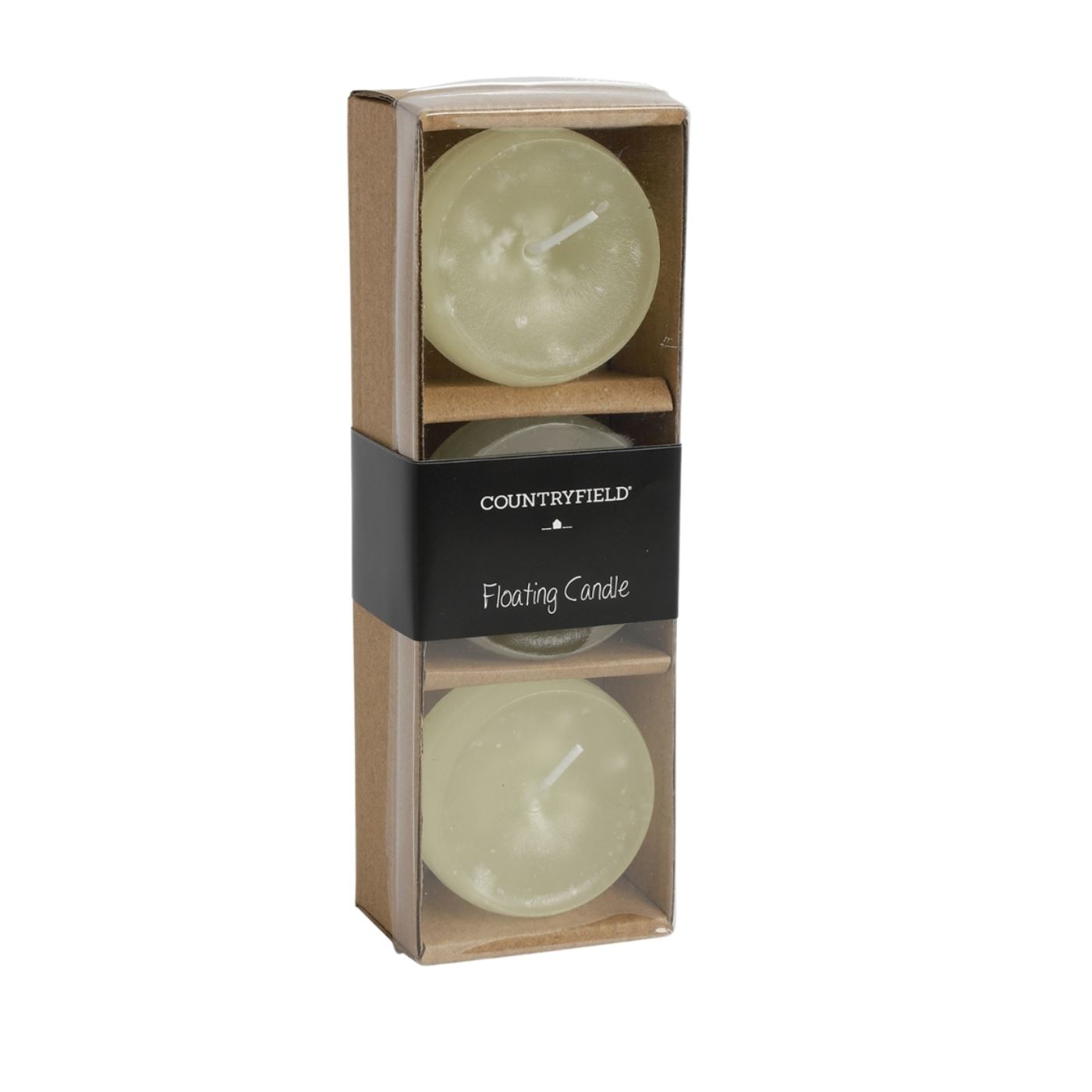 Countryfield Drijfkaars Bollie Crème 5cm Set Van 3