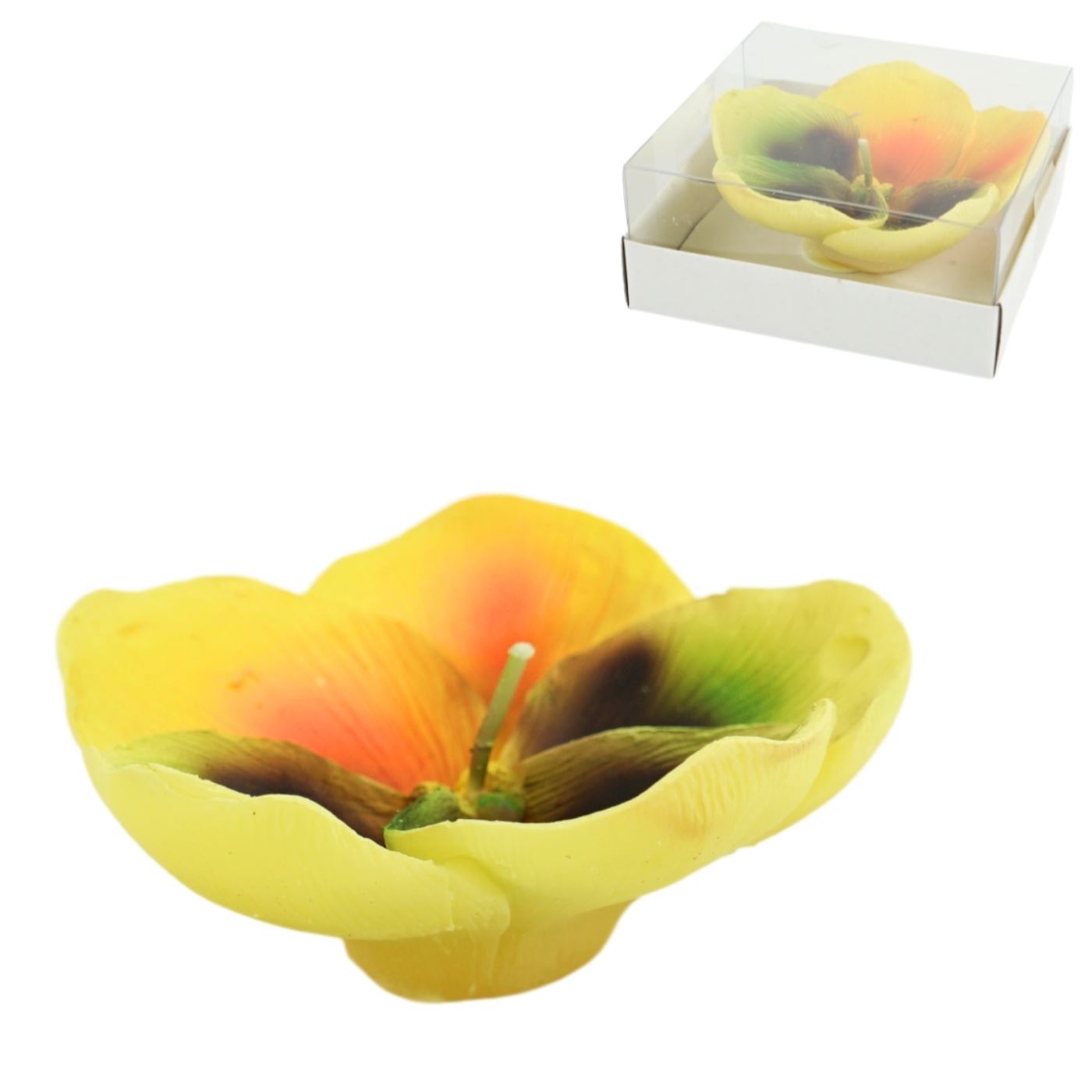 Z1 Kaars Viooltje Geel 10cm