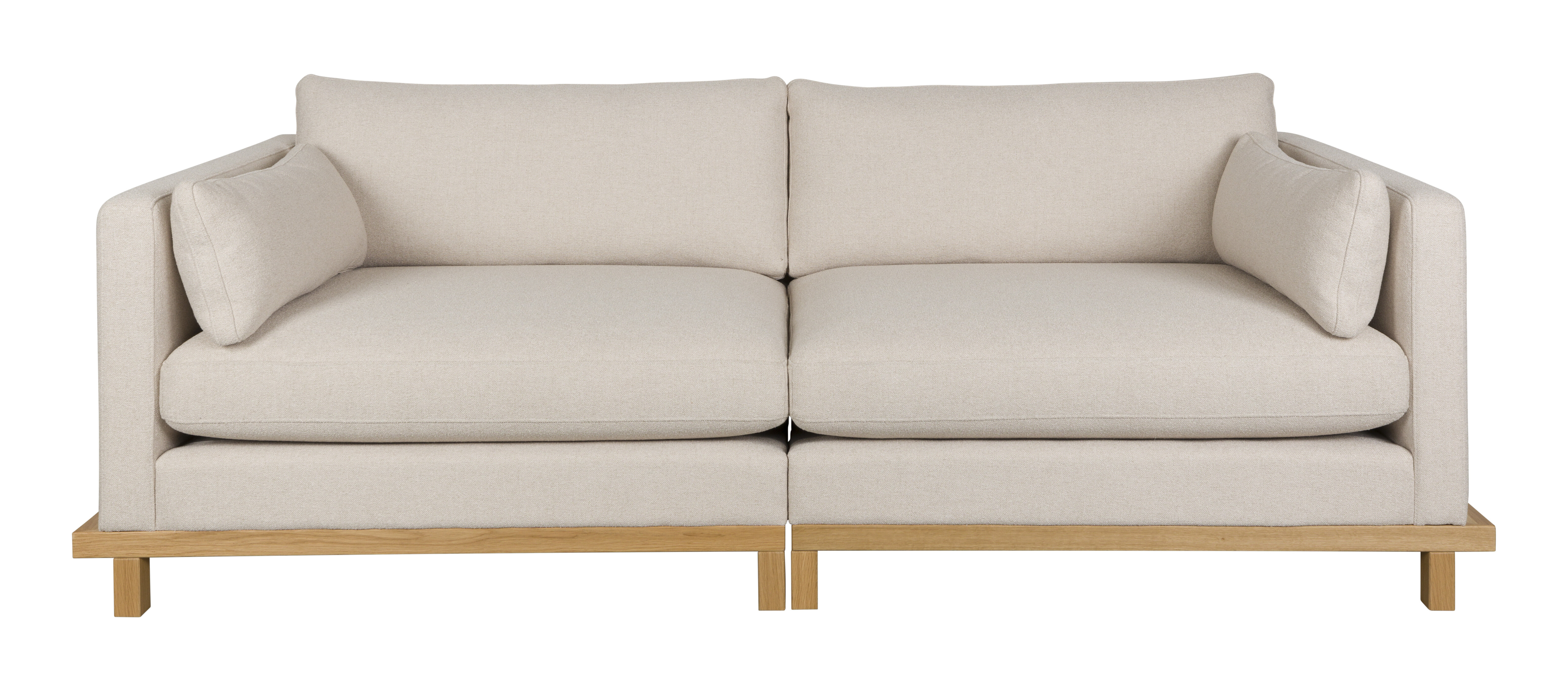 Zuiver 3-zits Bank Blossom Eikenhout en geweven stof - Zand