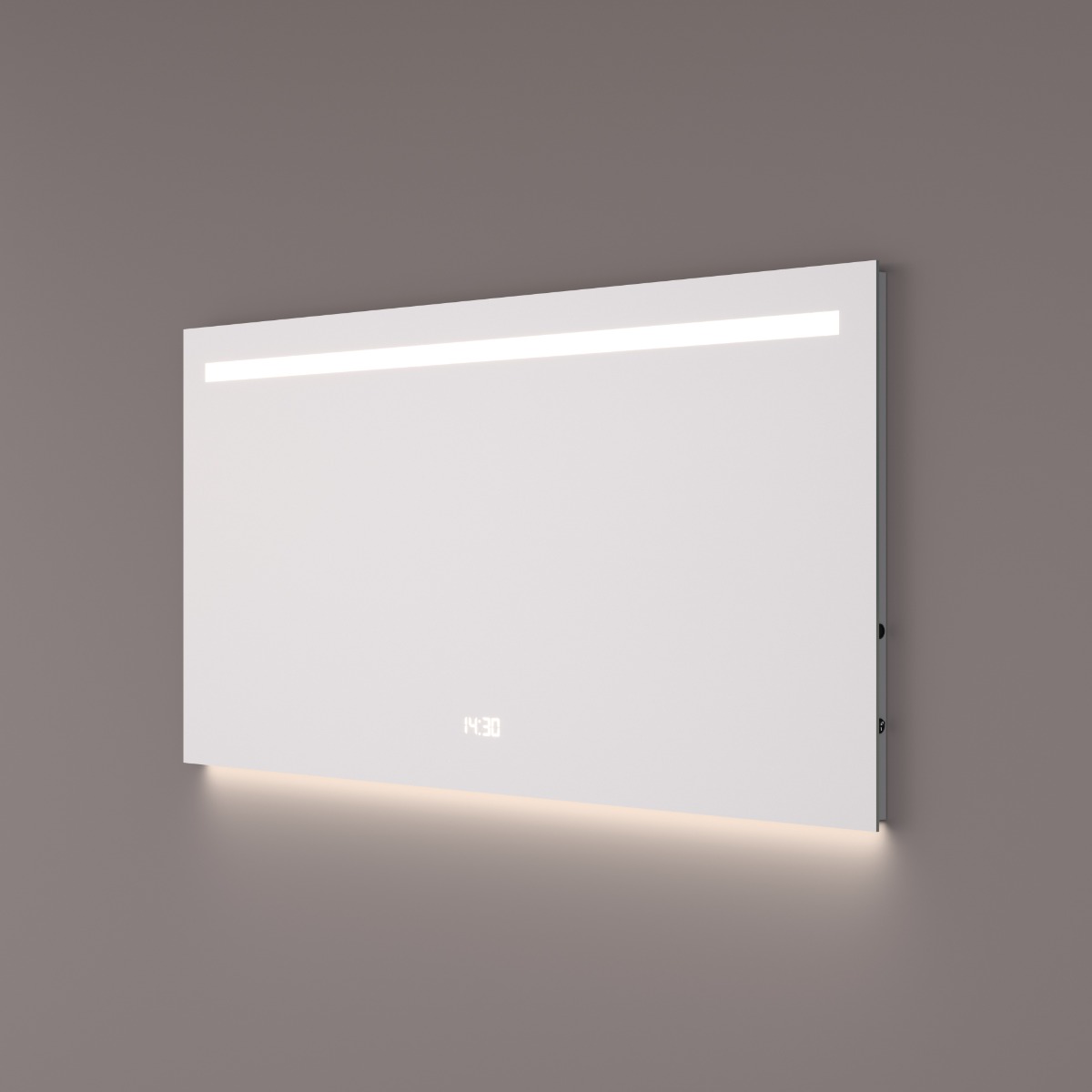 HIPP design 5000 spiegel met LED verlichting, klok en spiegelverwarming 160x70cm