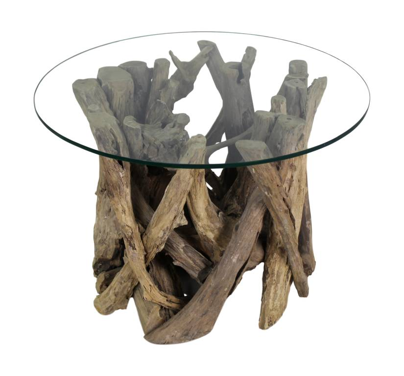 HSM Collection Ronde Bijzettafel Met Glas | 