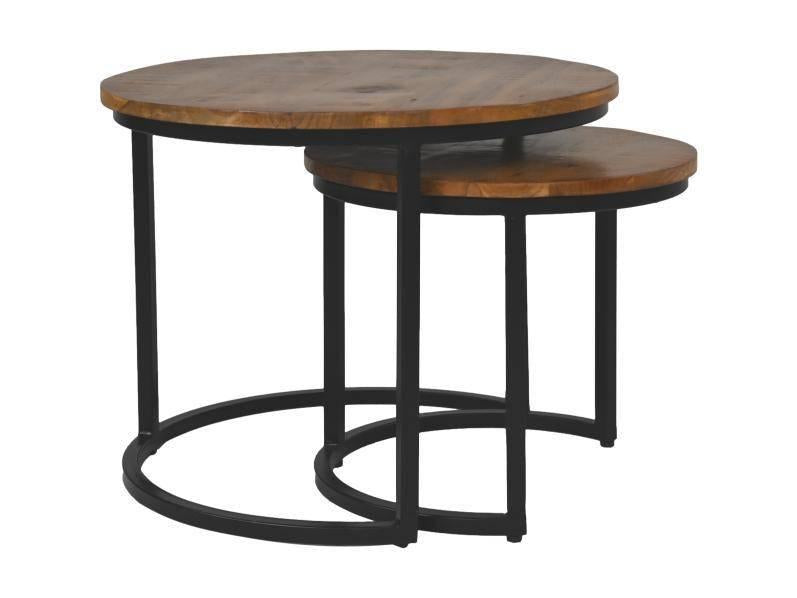 HSM Collection Set van 2 ronde bijzettafels Lesley | 