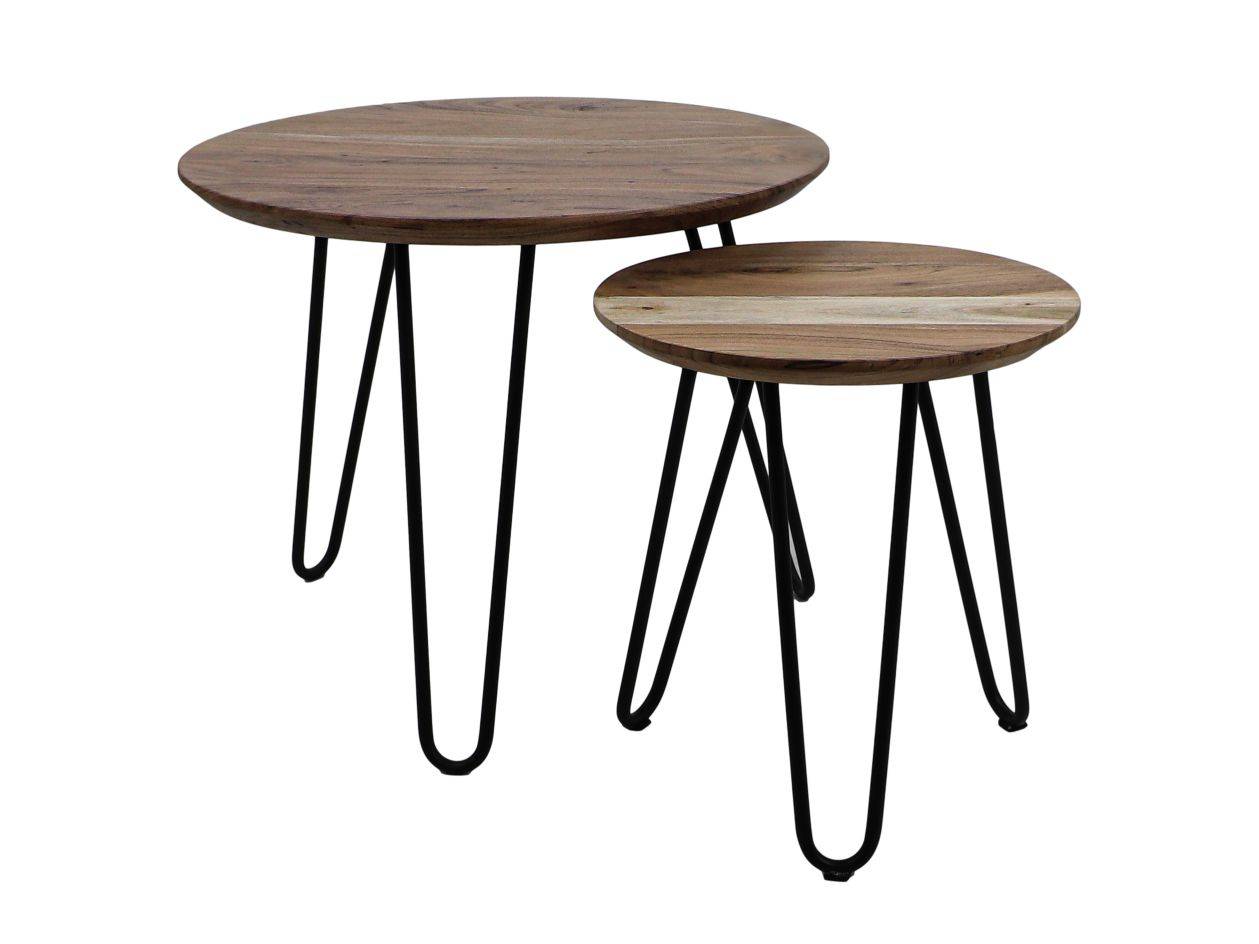 HSM Collection Set van 2 bijzettafels Elora acaciahout | 