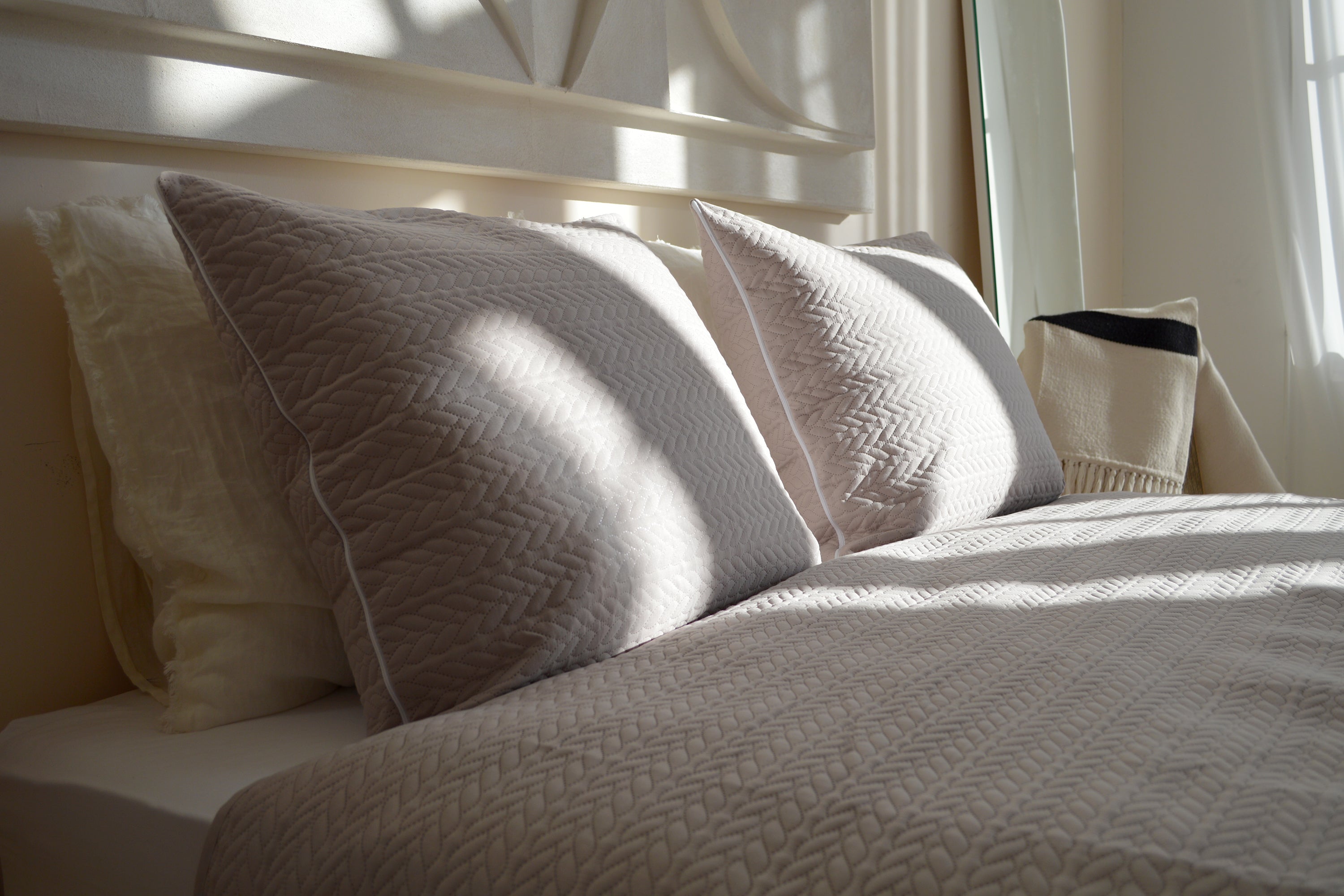 Zydante Home - Bedsprei incl. 2 kussenslopen - Beige - Rope - 220 x 240