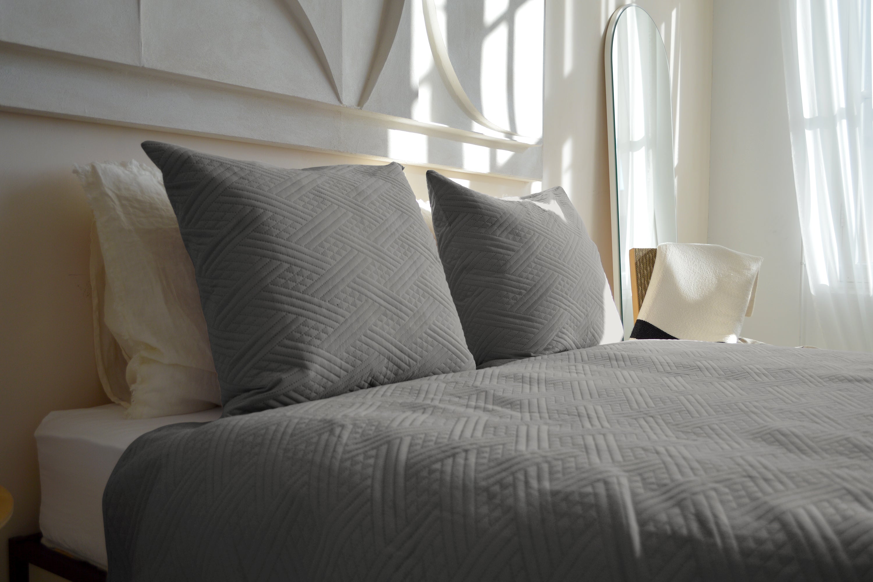 Zydante Home - Bedsprei incl. 2 kussenslopen - Silver - Layers - 220 x 240