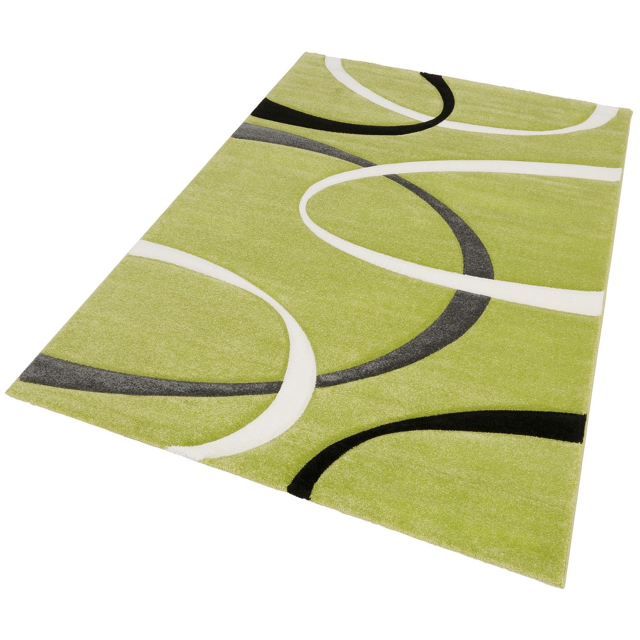 My home Vloerkleed Bilbao handgemaakt contourensnede, kortpolig, hoog-laag, 3d-design