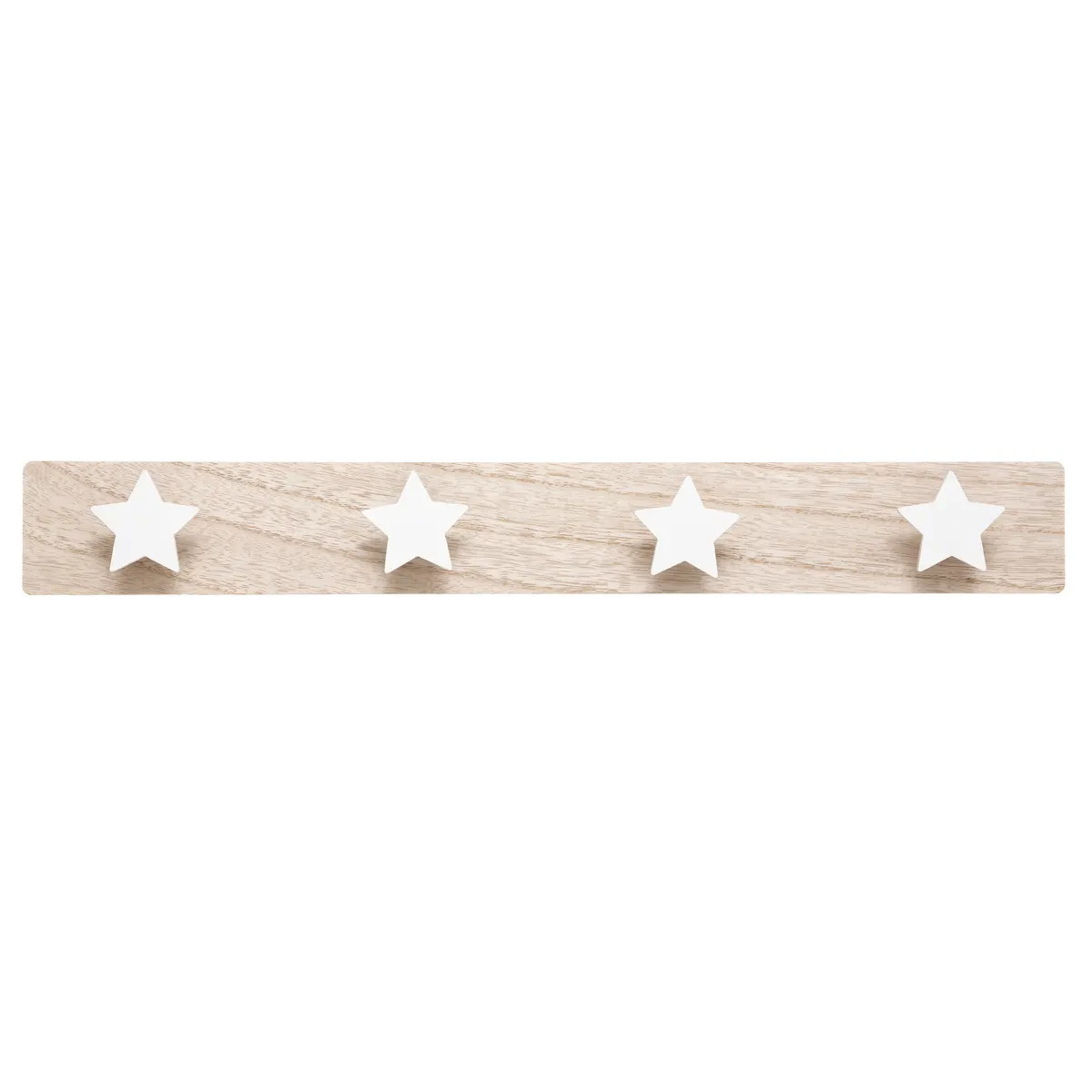 Atmosphera Kapstok kinderkamer - sterren - 4 haken - MDF - 55 x 7 cm -