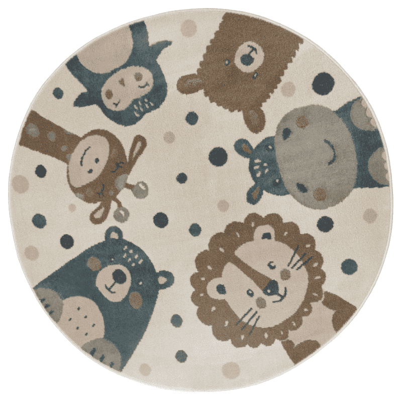 HANSE Home Kindervloerkleed Adventures Animal Party Speeltapijt, stevig, kinderkamer, kortpolig, speelondergrond