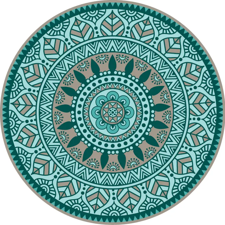 BlommiesLifeStyle Buitenkleed rond d170cm turquoise