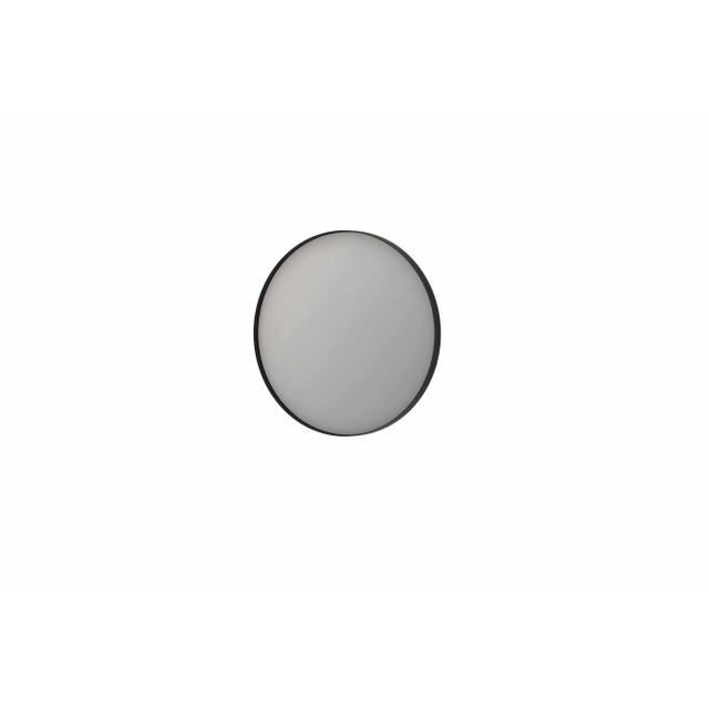 Ink SP15 spiegel - 60x4x60cm rond verzonken in alu kader - geborsteld metal black 8409451